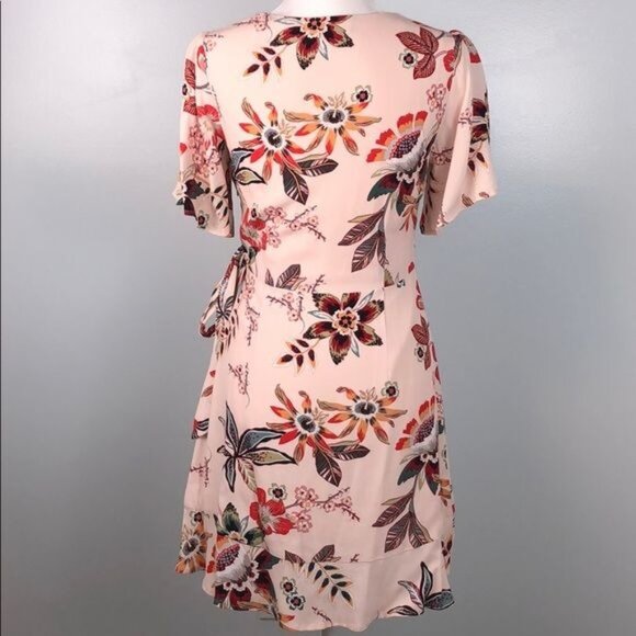 SANCTUARY Lady Like Floral Wrap Ruffle Dress - XS - Picture 3 of 8